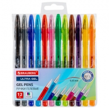 ����� ������� BRAUBERG "ULTRA GEL", ����� 12 ������, ����������� ���������� 0,5 ��, ����� ������ 0,35 ��, 144278, 4��.#S