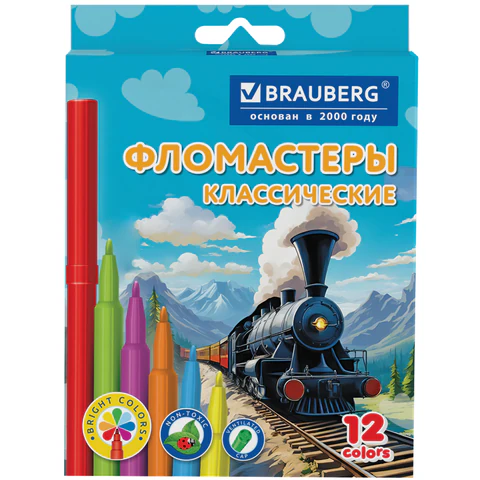 ���������� ��������� ������� "������� 6 ��������", 12 ������, ������������, BRAUBERG, 152686, 12��.#S